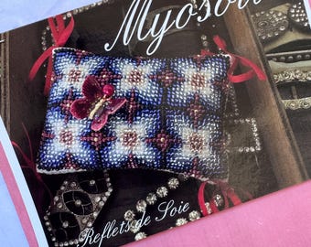Reflets de Soie ~ Myosotis | Un diseño con cuentas | Pinkeep con cuentas | Minikit | Gráfico y cuentas