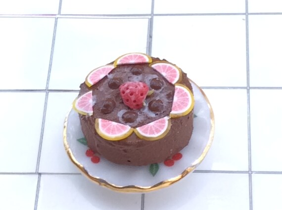 Miniature Dollhouse Fairy Garden Kiwi Fruit Cake Buy 3 Save $5