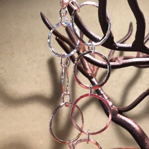 fine silver single odd sized circles