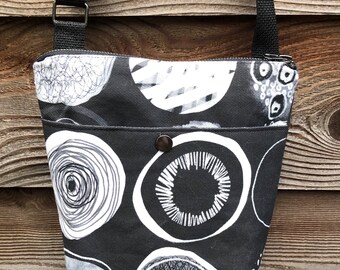 Schwarz und Weiss Mini Crossbody Bag