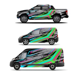 Race Car Livery Vehicle Wrap Design Background Vector and Bitmap PRINT FILE ONLY Changeable Colors .eps .pdf .png .jpg