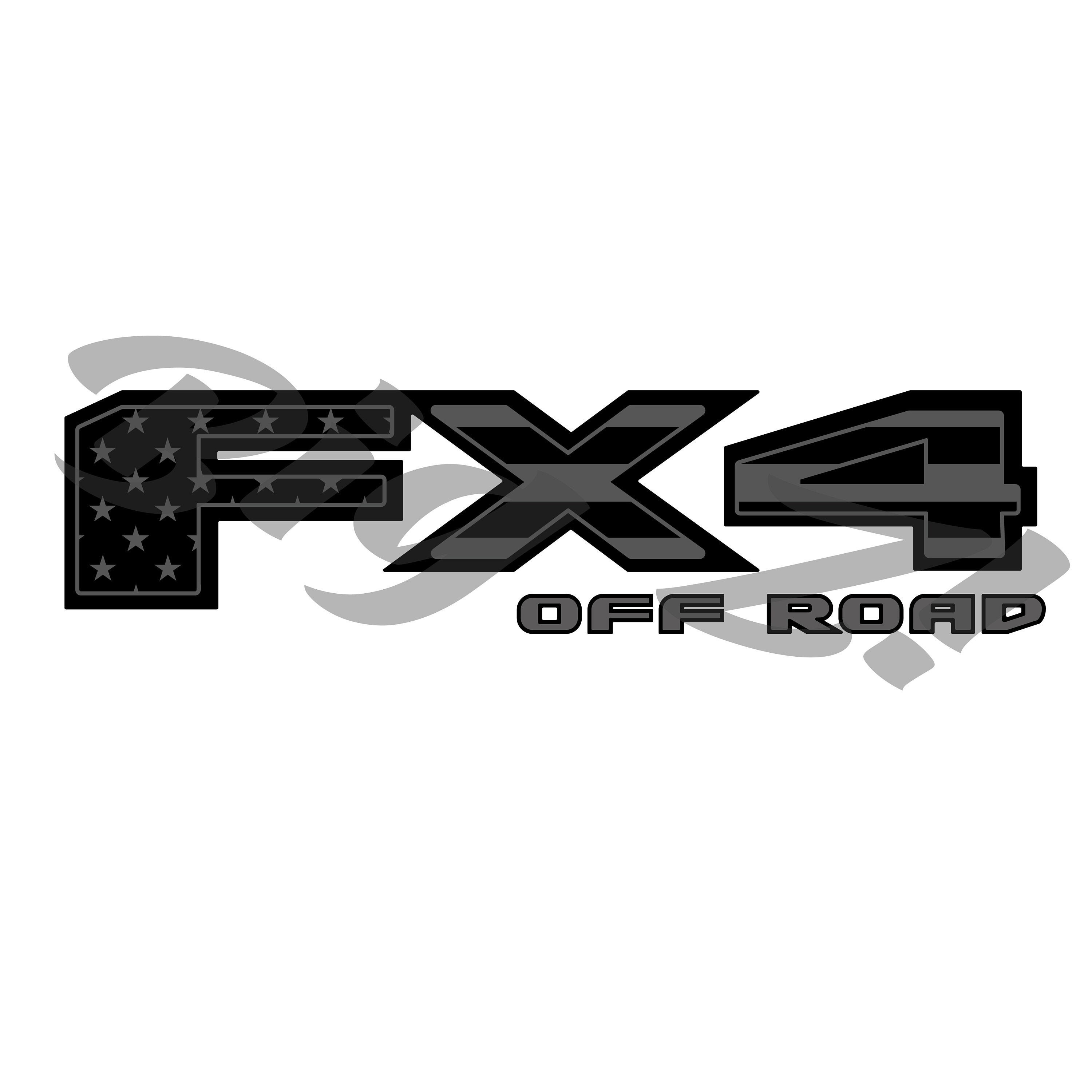 Ford Truck Tailgate Fx4 American Flag Two Color Decal Cut File Etsy UK