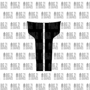 May include: Two black vinyl decals for a car. The decals are shaped like a pair of vertical stripes.