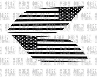 Amerikaanse vlag achterraam CUT FILE Vinyl sjabloon past op Dodge Durango 2021-2024. Alleen digitale vectorkunst. .eps .pdf .svg .png