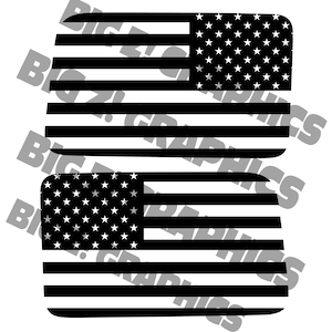 FILE DI TAGLIO per il lunotto posteriore con bandiera americana per Jeep Wrangler 2018-2024. Solo grafica vettoriale digitale. .eps .pdf .svg .png
