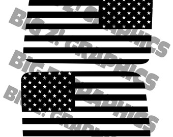 Amerikanische Flagge Fenster Heckscheibe SCHNITTDATEI für 2018-2024 Wrangler Wrangler. Nur digitale Vektor Kunst. .eps .pdf .svg .png