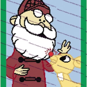 Rudolph And Santa Crochet Graph