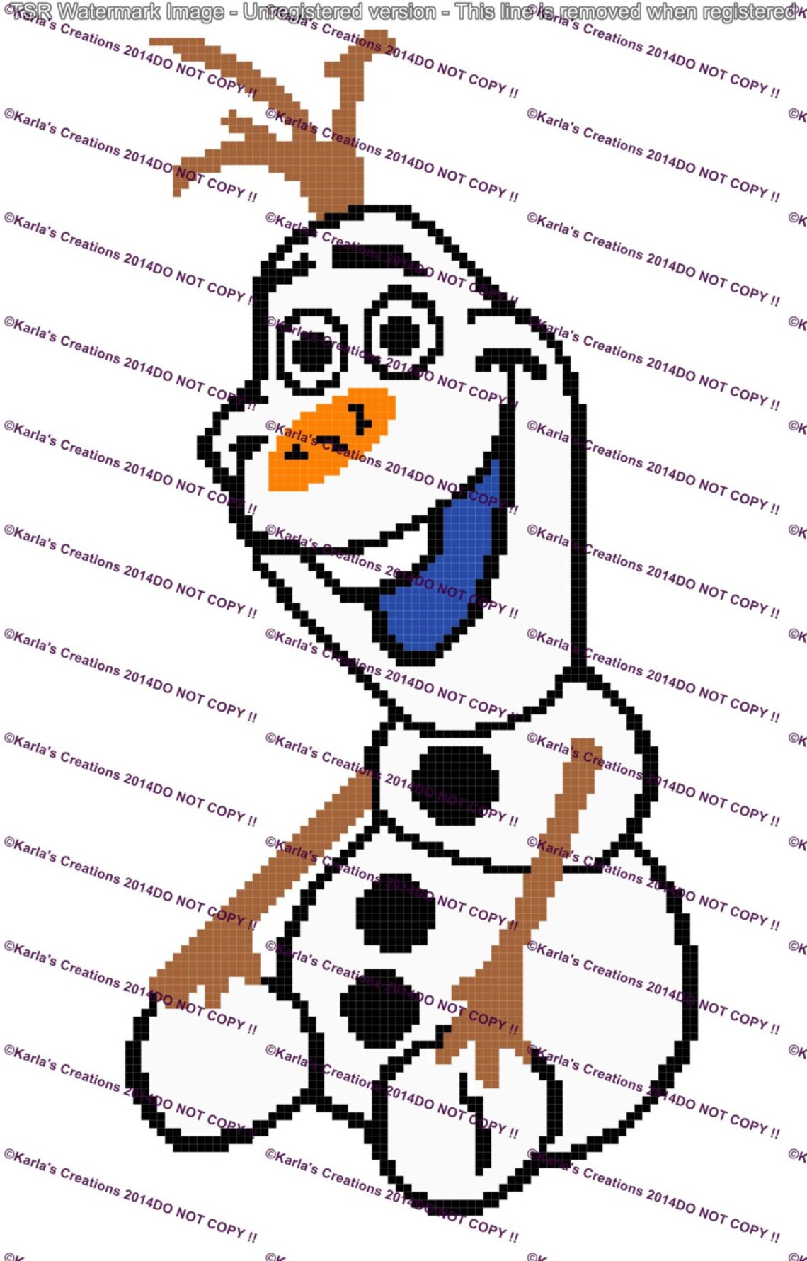 Sitting Snowman Crochet Graph - Etsy