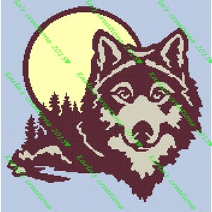 Wolf and Moon Crochet Graph