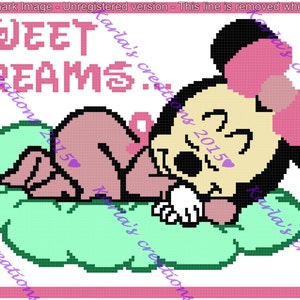 Sweet Dreams Little Girl Mouse Graph