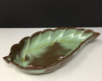 Frankoma Pottery Serving Dish Trinket Dish Sunflower Yellow Corn Cob Holder MidCentury