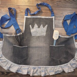 Prayer Queen Upcycled Denim Apron