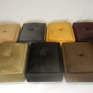 Tufted Suede low Profile Footstools