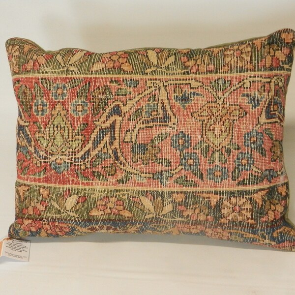 Antique Kerman Accent Pillow 18" by 13"