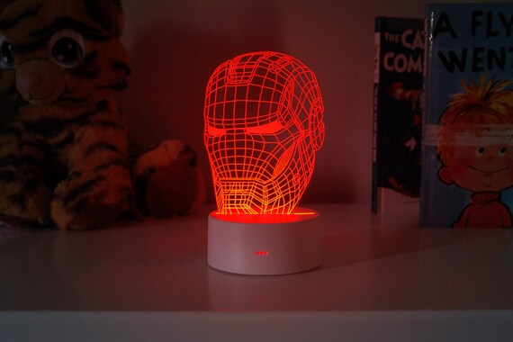 Ironman Night Light Iron Man Night Light Boys Room Decor Kid S Bedroom Decor Children S Light Kids Bedroom Nl Acr Ironman