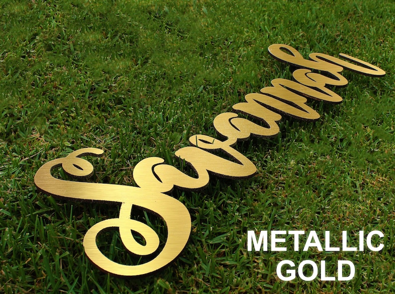 Gold Monogram Wood Hedge Wall Sign Wedding Back drop Monogram Sign Large Monogram cut outs Large Name Hedge wall Signs -SIGN-GLD-BGE