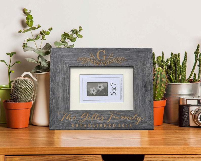 Personalized Picture Frame Personalized Photo Frame Custom Photo Frame Wedding Gifts --PF-GRY-GILLIS Custom Picture Frame