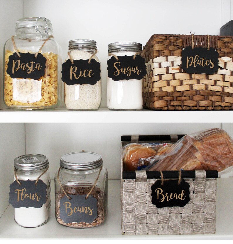 Pantry Label Tags Chalkboard Pantry Label Etsy
