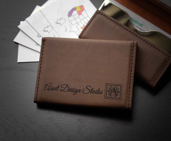 Personalized Business Card Holder Custom Business Card Etsy