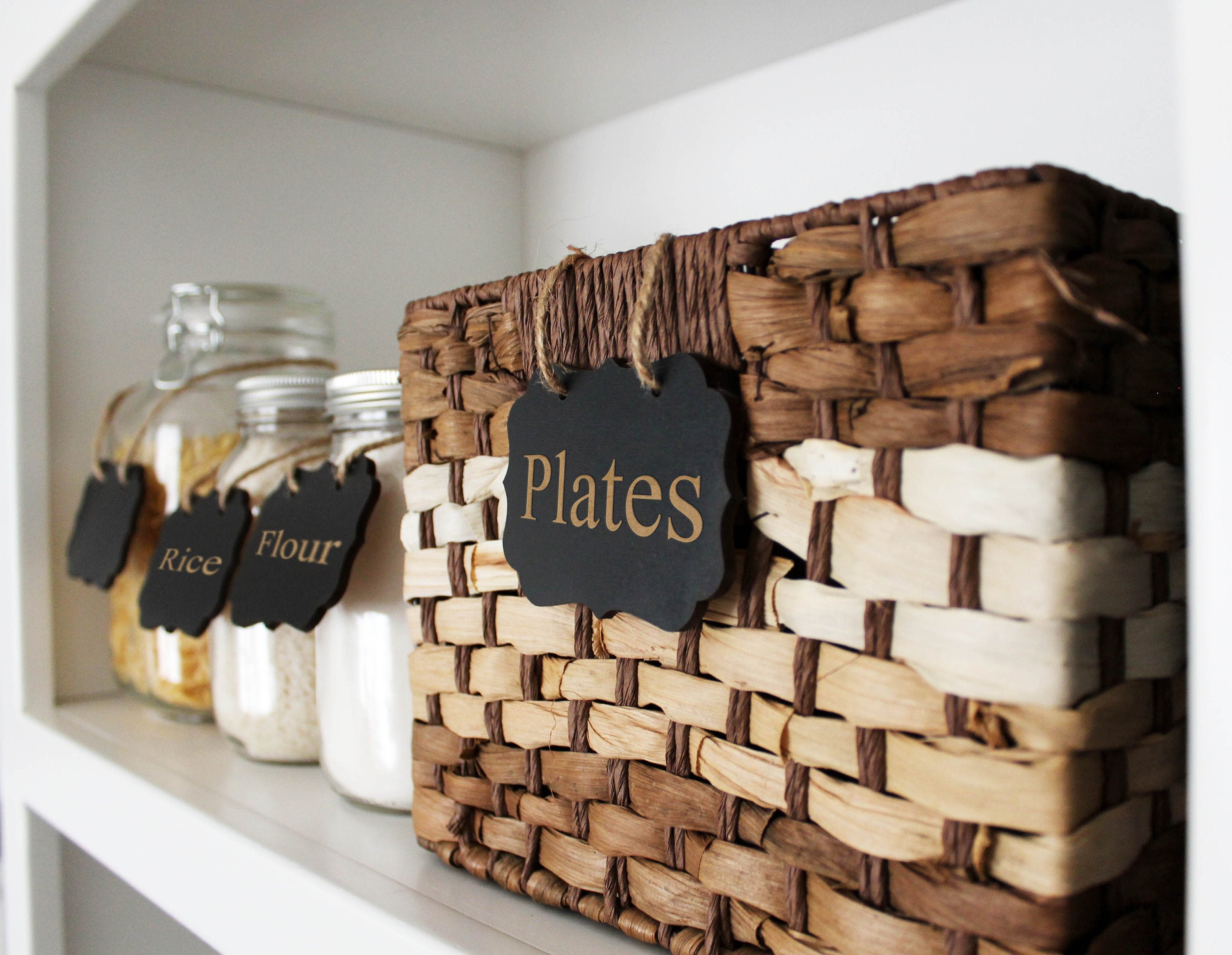 Pantry Label Tags Chalkboard Pantry Label Etsy