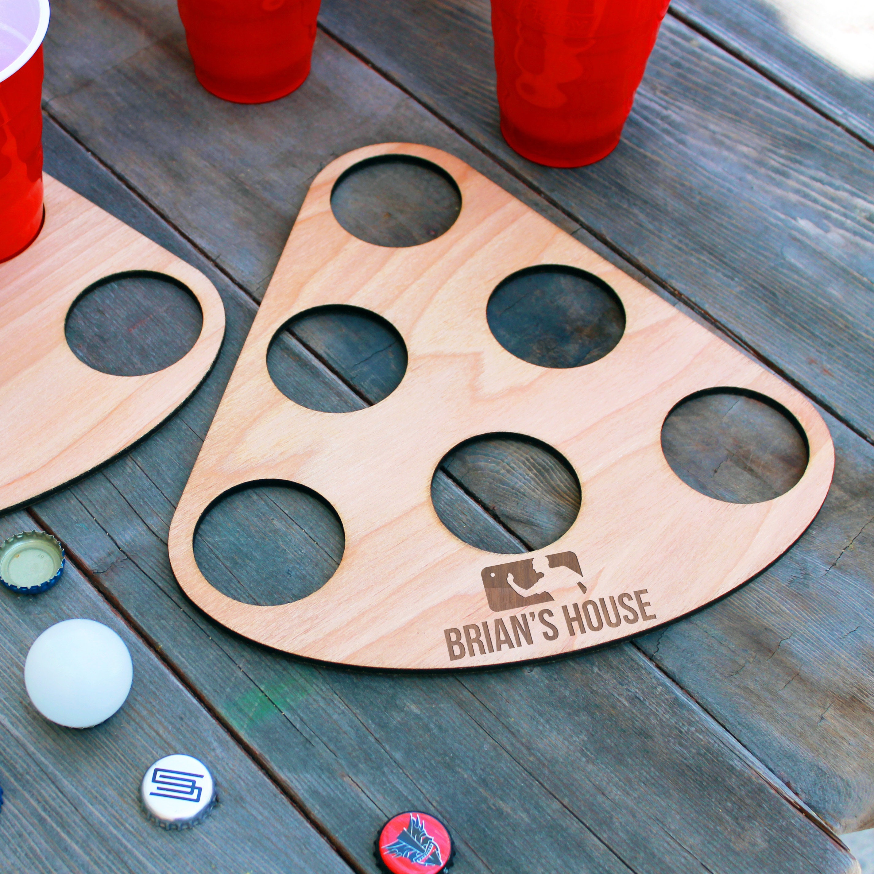 Custom Beer Pong Rack Personalized Beer Pong Tray Beer Gift Etsy