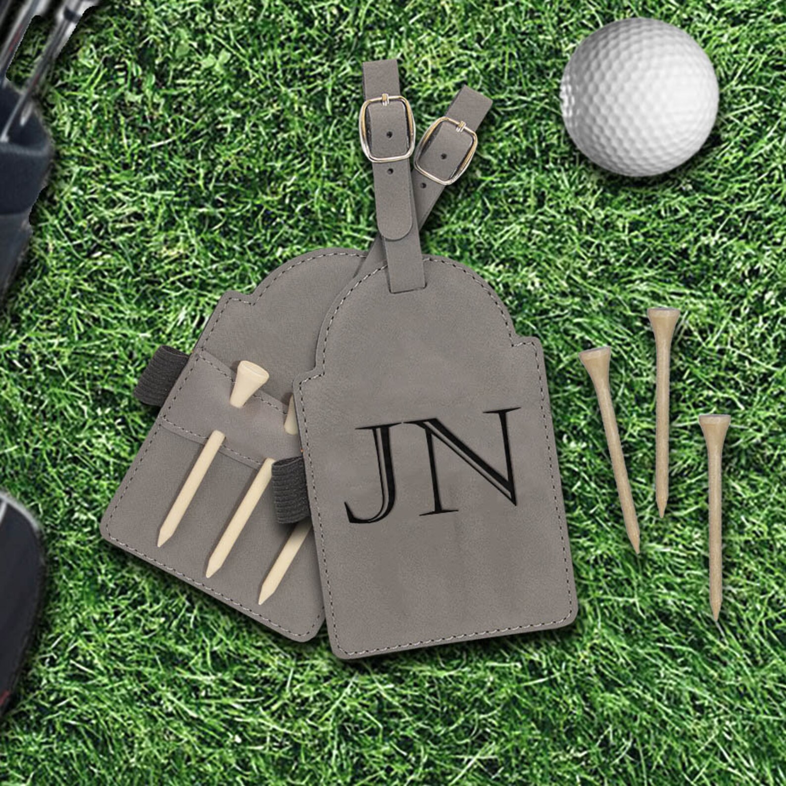 Golf Bag Tag with Wooden Tees Personalized Golf Bag Tag Etsy