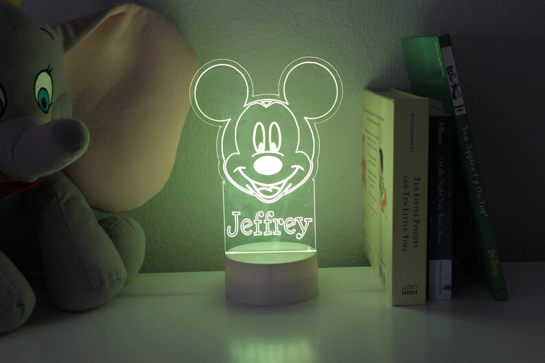 Personalized Disney Night Light Personalized Mickey Mouse Etsy