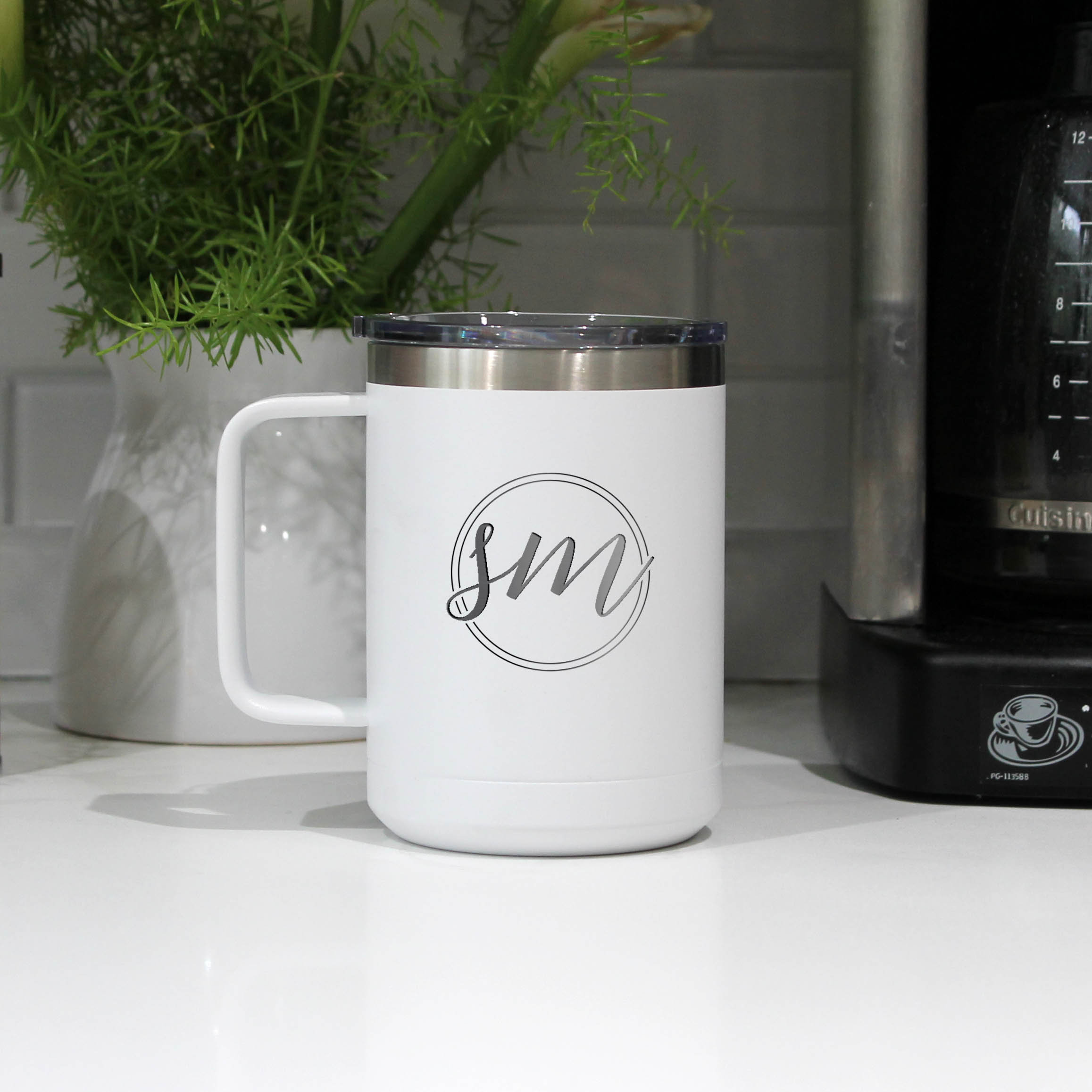 Initials Monogram Mug custom metal mugs metal mug metal Etsy
