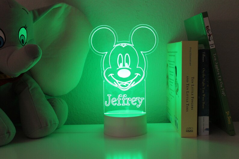 Personalized Disney Night Light Personalized Mickey Mouse Etsy