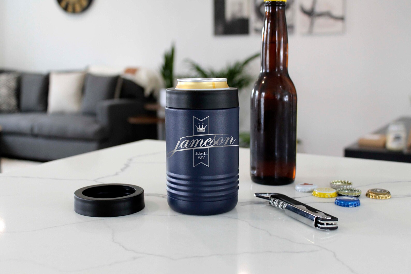 Custom Beer Koozie Personalized Metal Koozie Custom Koozies Etsy