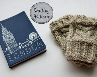 Eulen Armstulpen Strickanleitung - Grobstrick Zopfmuster (PDF)