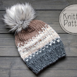 BeaCapes Design Alki Beanie Knitting Pattern. Knitting Pattern for Knit Beanie Hat. Fair Isle Knit Beanie Hat. PDF. Instant Download.