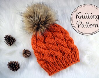 Strickanleitung - Anleitung für Strickmützen mit Zopfmuster (PDF)