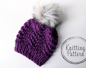 Chevron Strickmütze Anleitung – Super Ruby Garn (PDF Download)