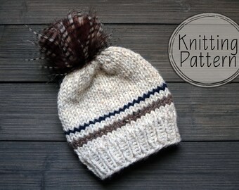 Edgewood Strickanleitung Beanie – Gestreifte Mütze (PDF)