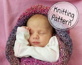 PATTERN - BeaCapes Design Baby Cocoon Knitting Pattern. Knitting Pattern for Knit Newborn Baby Cocoon. PDF. Instant Download.