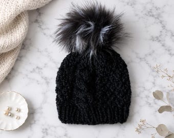 Cable Knit Beanie Knitting Pattern | Conrada Beanie Design (PDF). Instant Download.