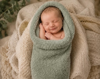 Knitting Pattern for Newborn Blissful Baby Cocoon | Photography Prop Swaddle (PDF). Instant Download.
