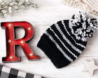 Knitting Pattern for Striped Beanie | Knit Striped Hat | Colette Beanie (PDF). Instant Download.