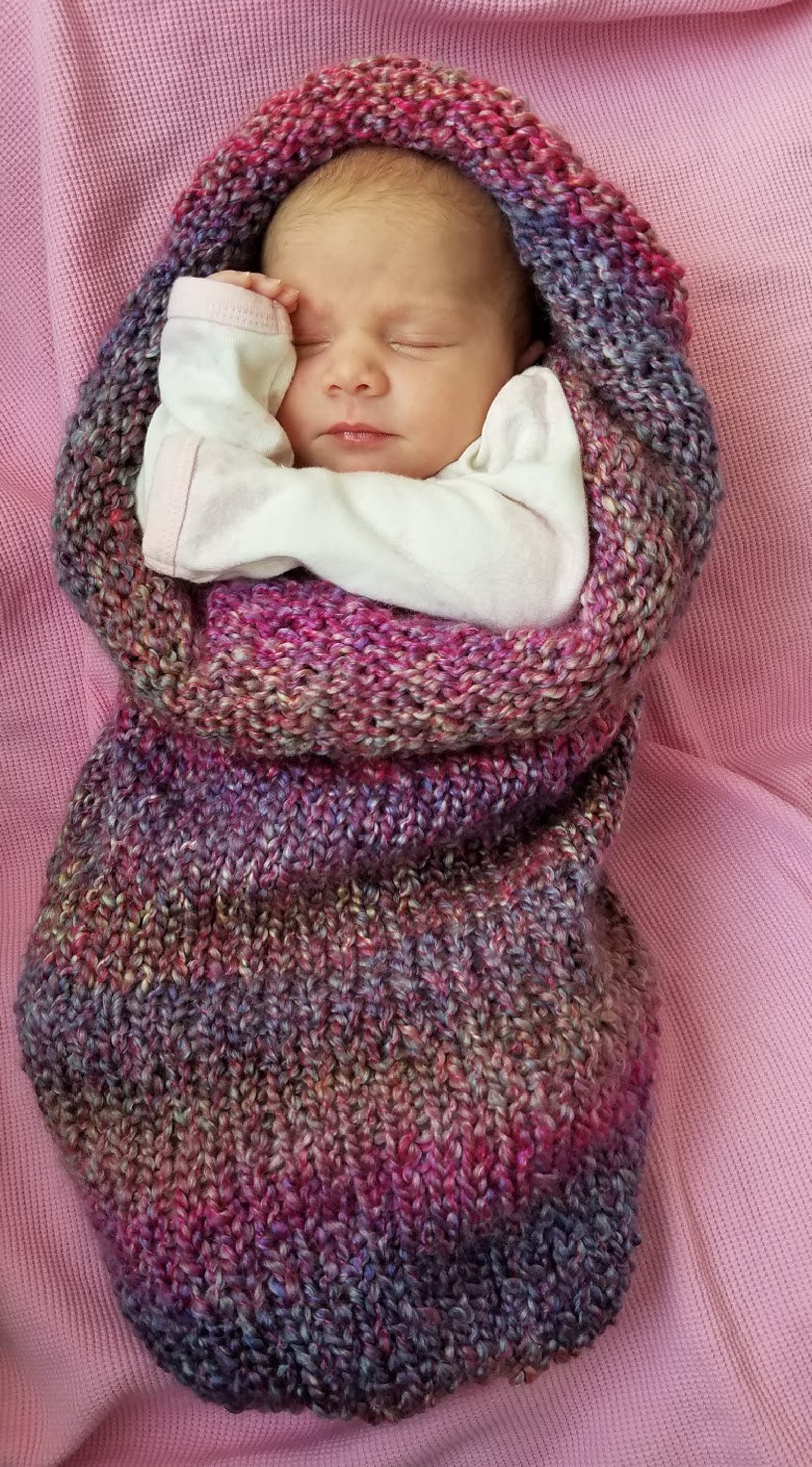 Knitted Newborn Baby Cocoon Baby Swaddle Blanket Newborn Etsy