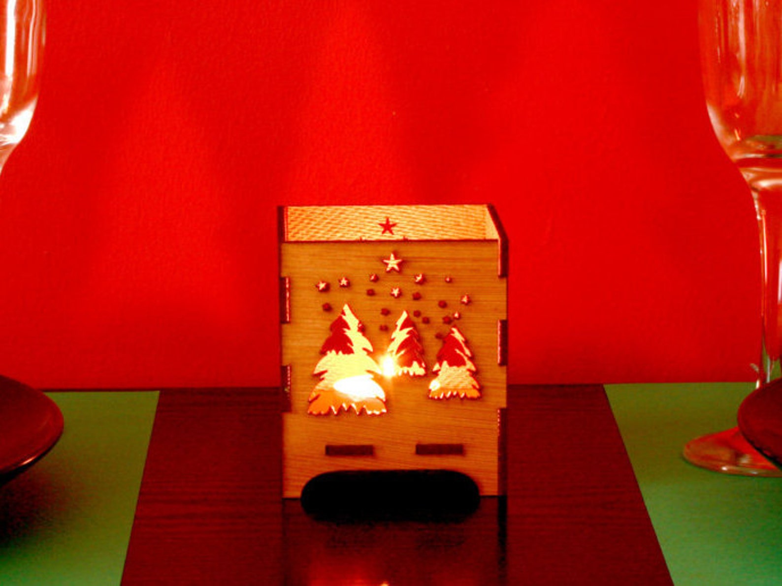 Christmas Tree Wooden Candle Holderchristmas Tree Candle Etsy UK