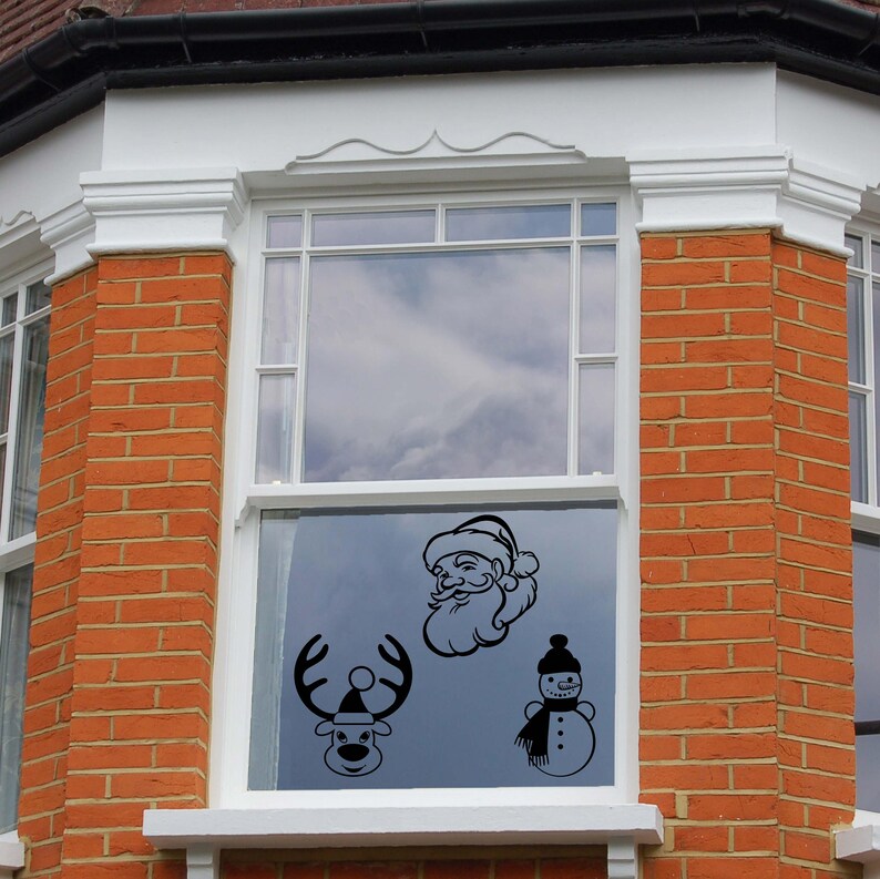 Christmas Window Stickers Set of 3 Christmas Window Decal  Etsy UK