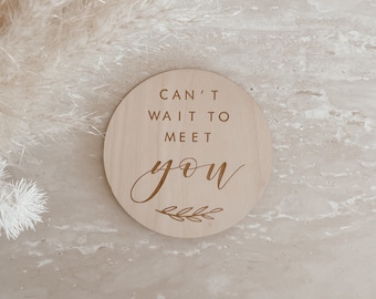 Can't Wait To Meet You - Gender Reveal - Baby Announcement - Pregnancy Announcement - Baby Milestone Card - Mom To Be - Baby Boy - Baby Girl
