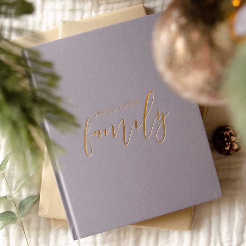 Family Keepsake Journal Grey Linen Family Memory Book Etsy