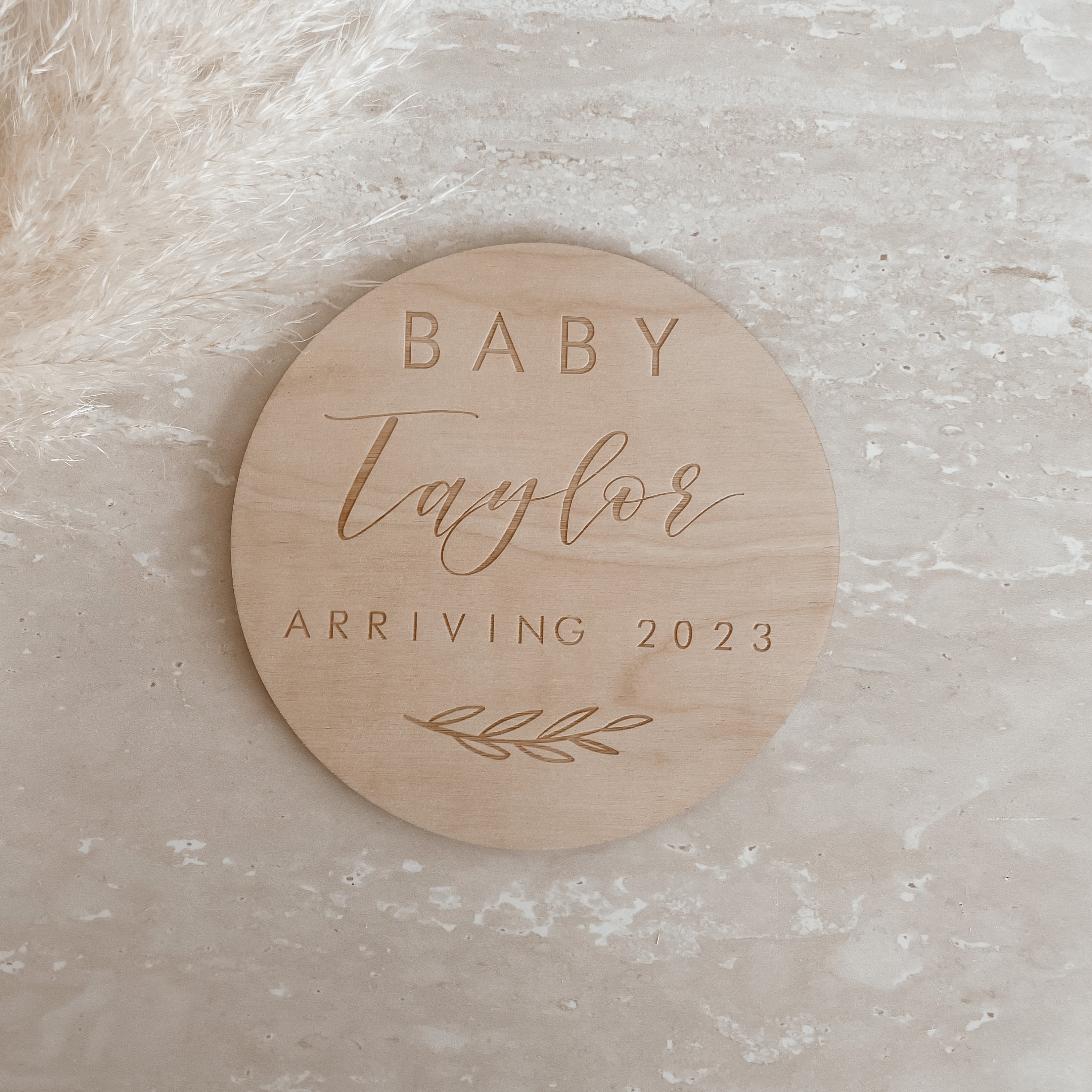 And Then There Were Four, Pregnancy Announcement Sign, Custom Baby Plaque,  Baby #2 Announcement, Baby Keepsake, Laser Engraved Wood Sign