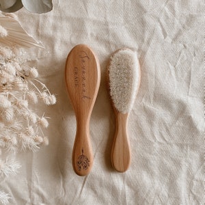 Personalised Wooden Baby Hairbrush Custom Brush Keepsake Gift Baby Shower New Mom Baby Girl Baby Boy image 4