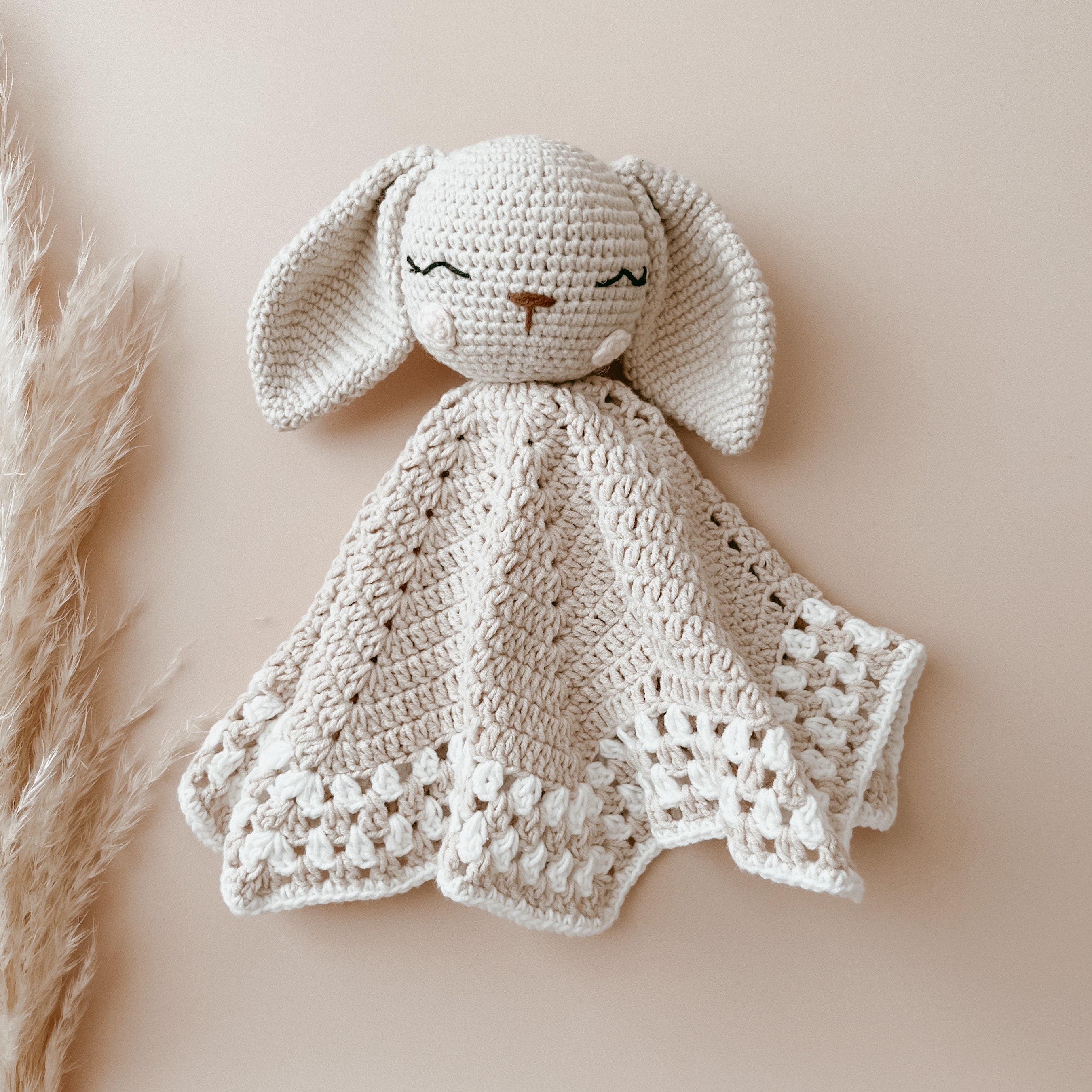 Home & Living :: Baby & Kids :: Crocheted Spotted Bunny Knotted Lovey