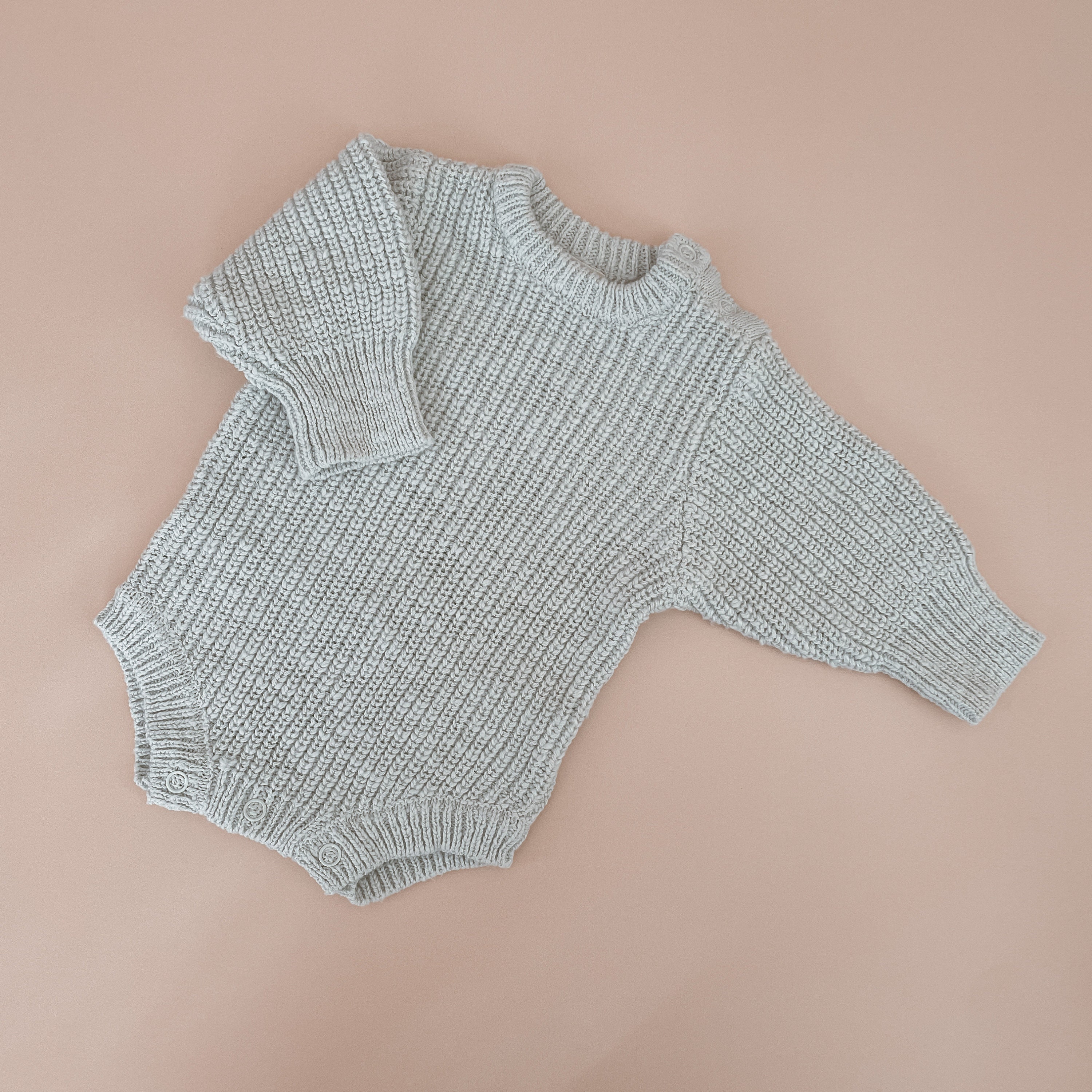 Periwinkle Blue Chunky Knit Romper - Romper only - 6 Colours available - Newborn to 12M - Newborn photoshoot - First outfit - Blue