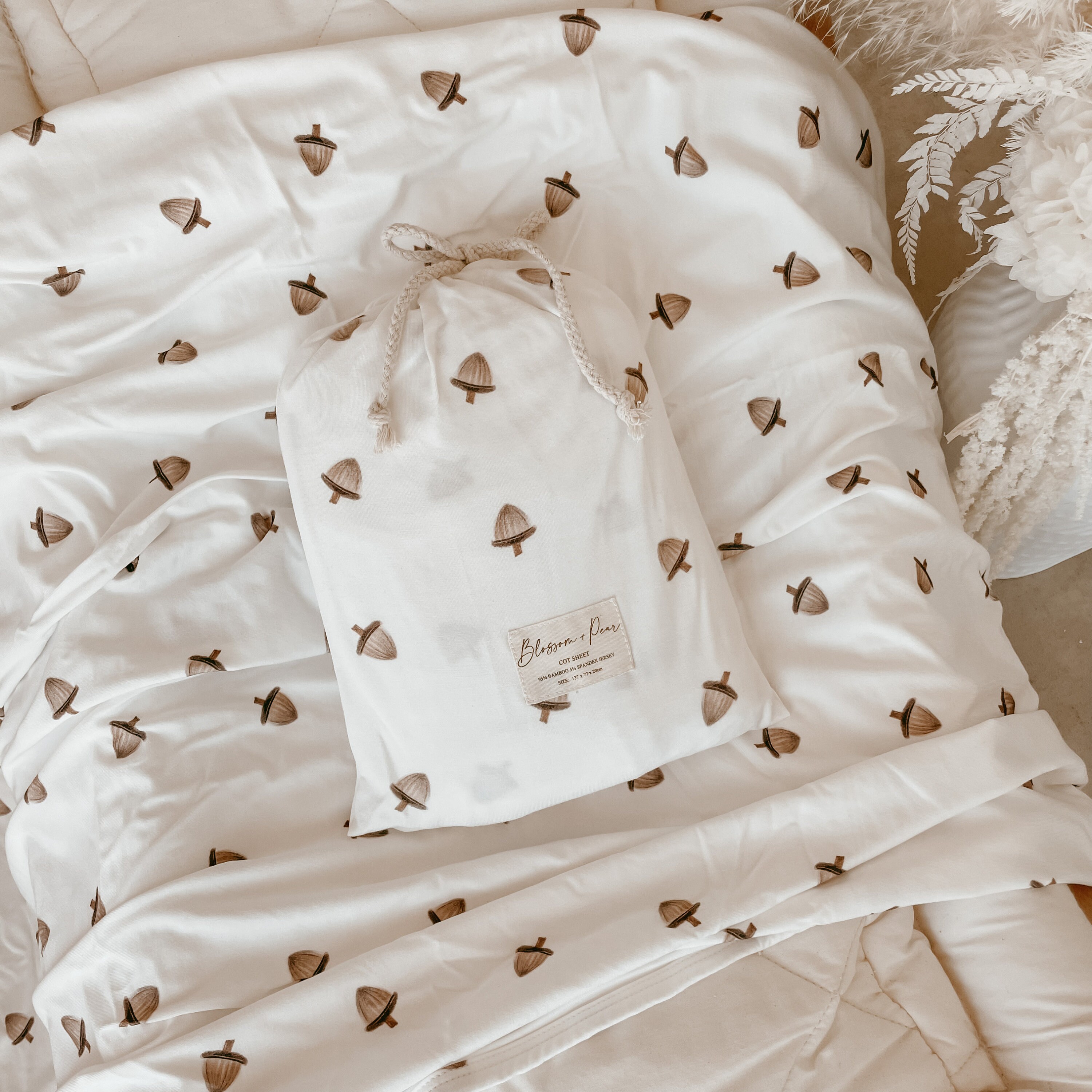 Bamboo cot sale bed sheets