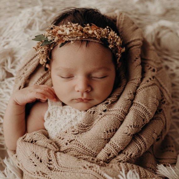 Willow Heirloom Knit Baby Blanket Cookie 100 Cotton Newborn Baby
